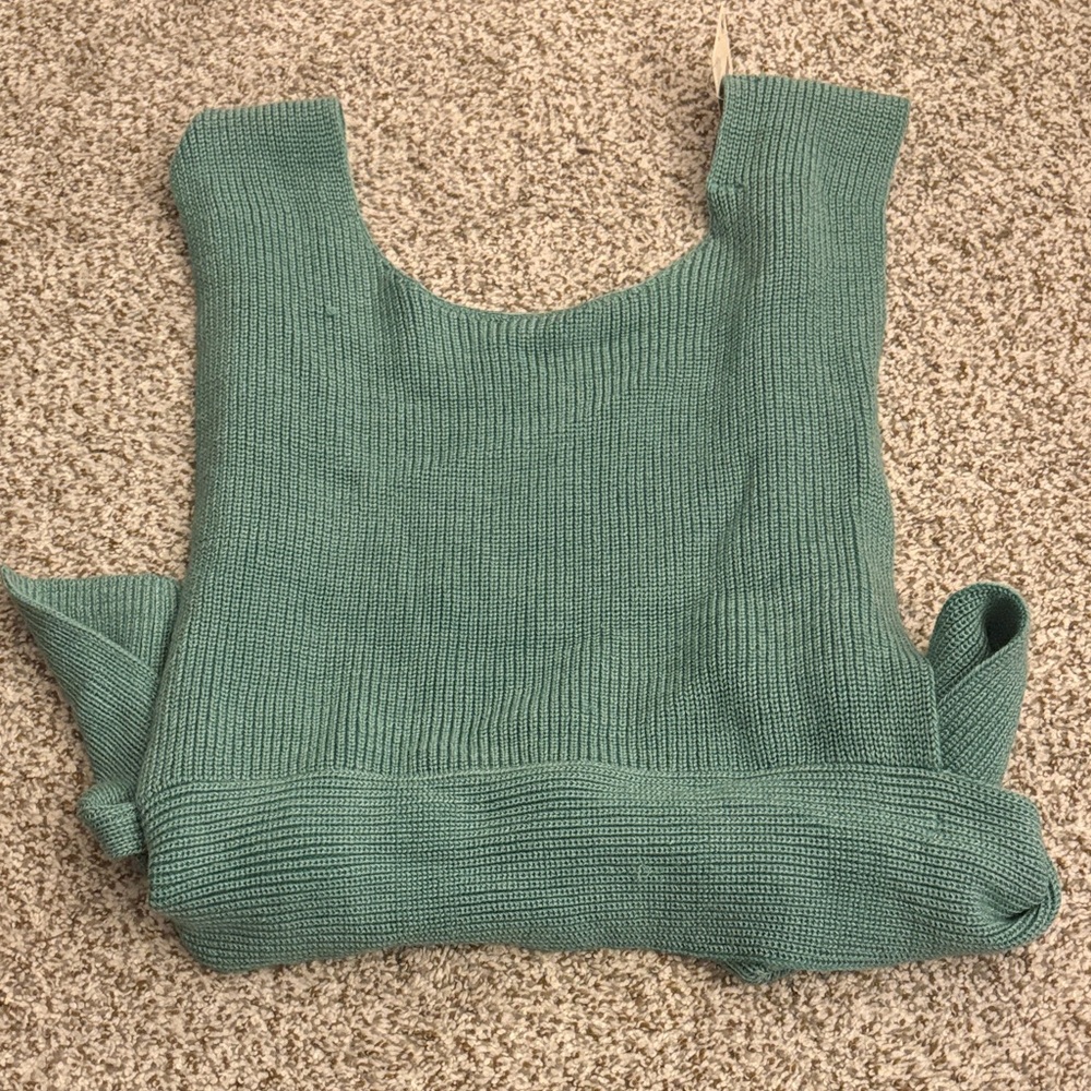 Free People Teal Crop Top